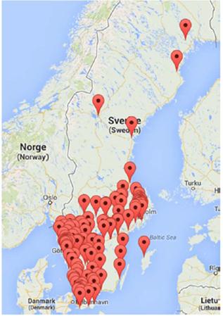 Karta över Vindkraftverk I Sverige – Karta 2020